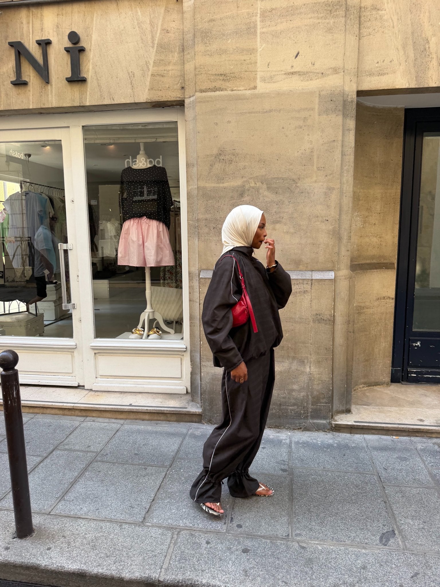 Ensemble jogging Imen - Marron foncé - TAHIRA