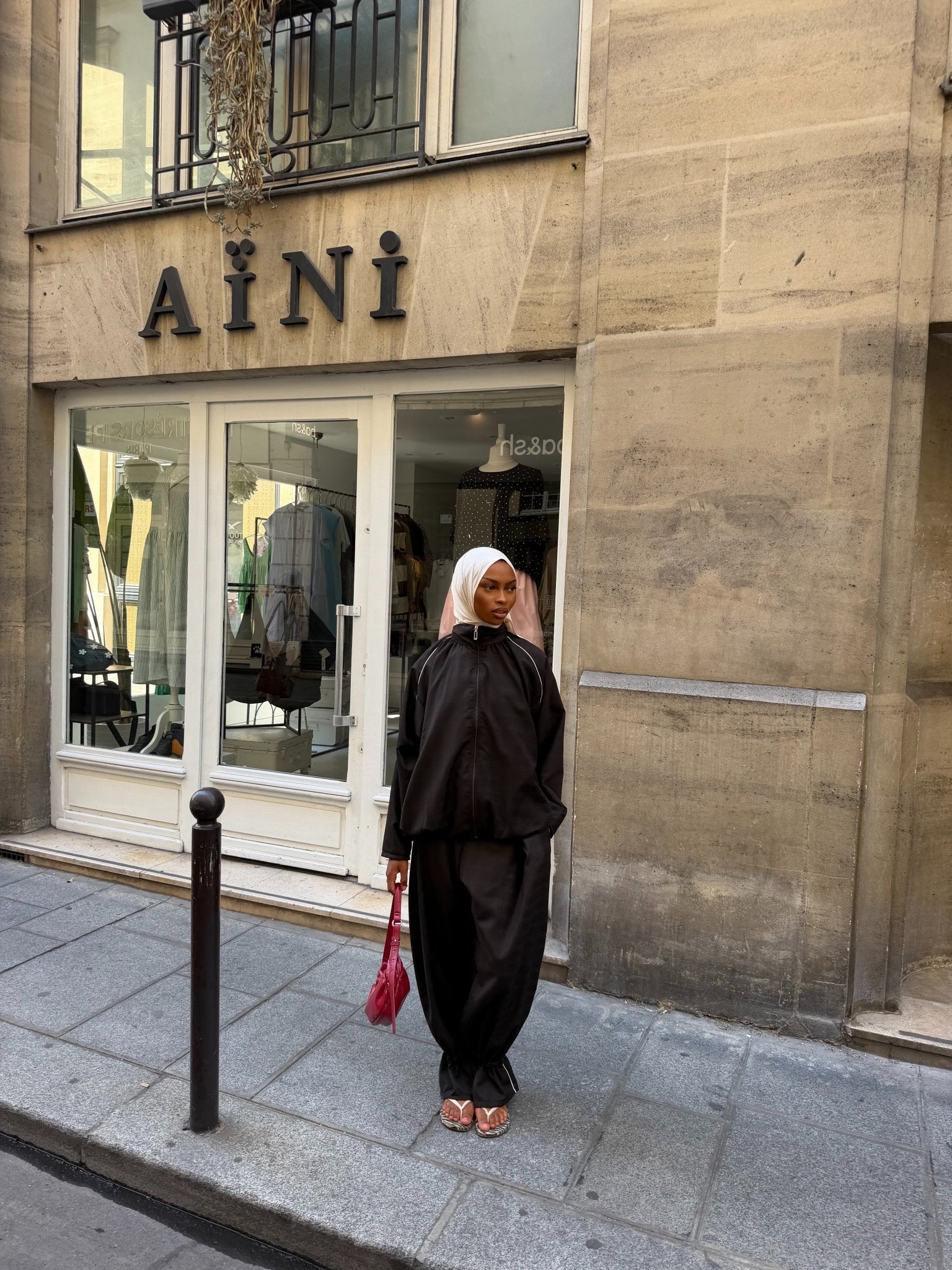Ensemble jogging Imen - Marron foncé - TAHIRA