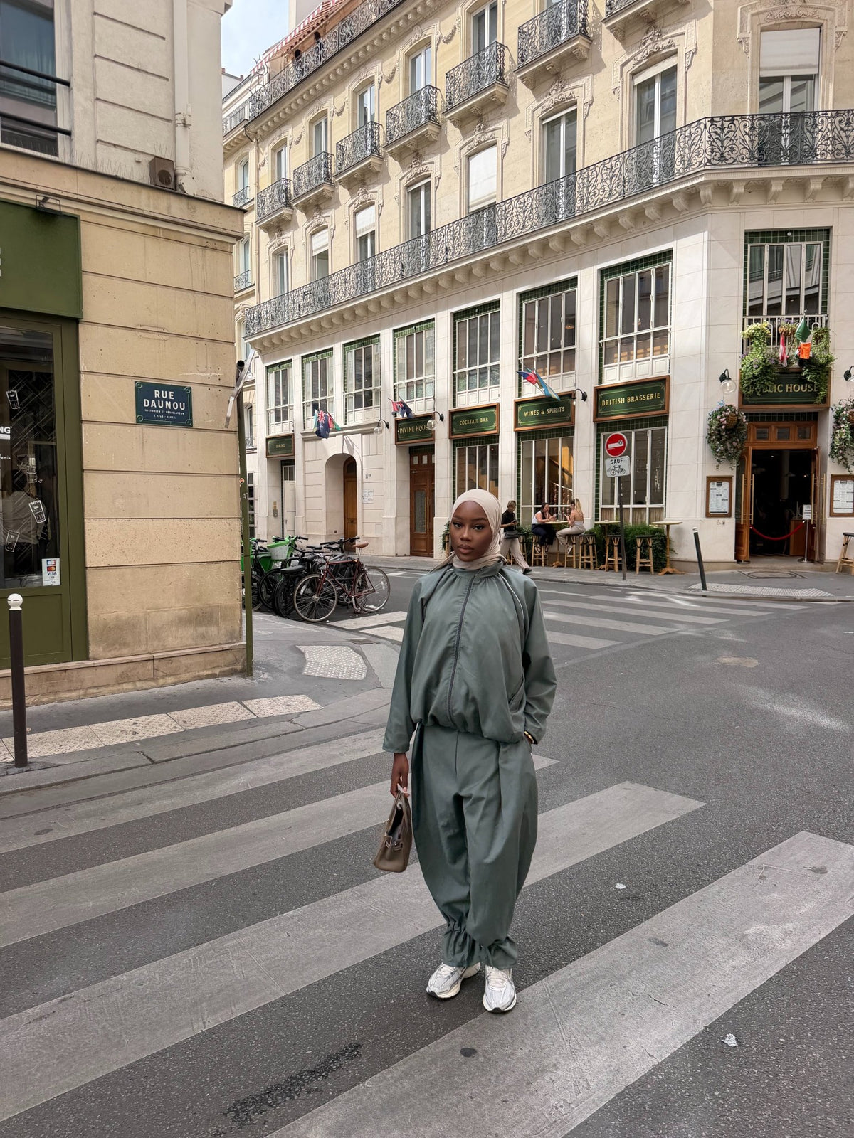 Ensemble jogging Imen - Vert-gris - TAHIRA