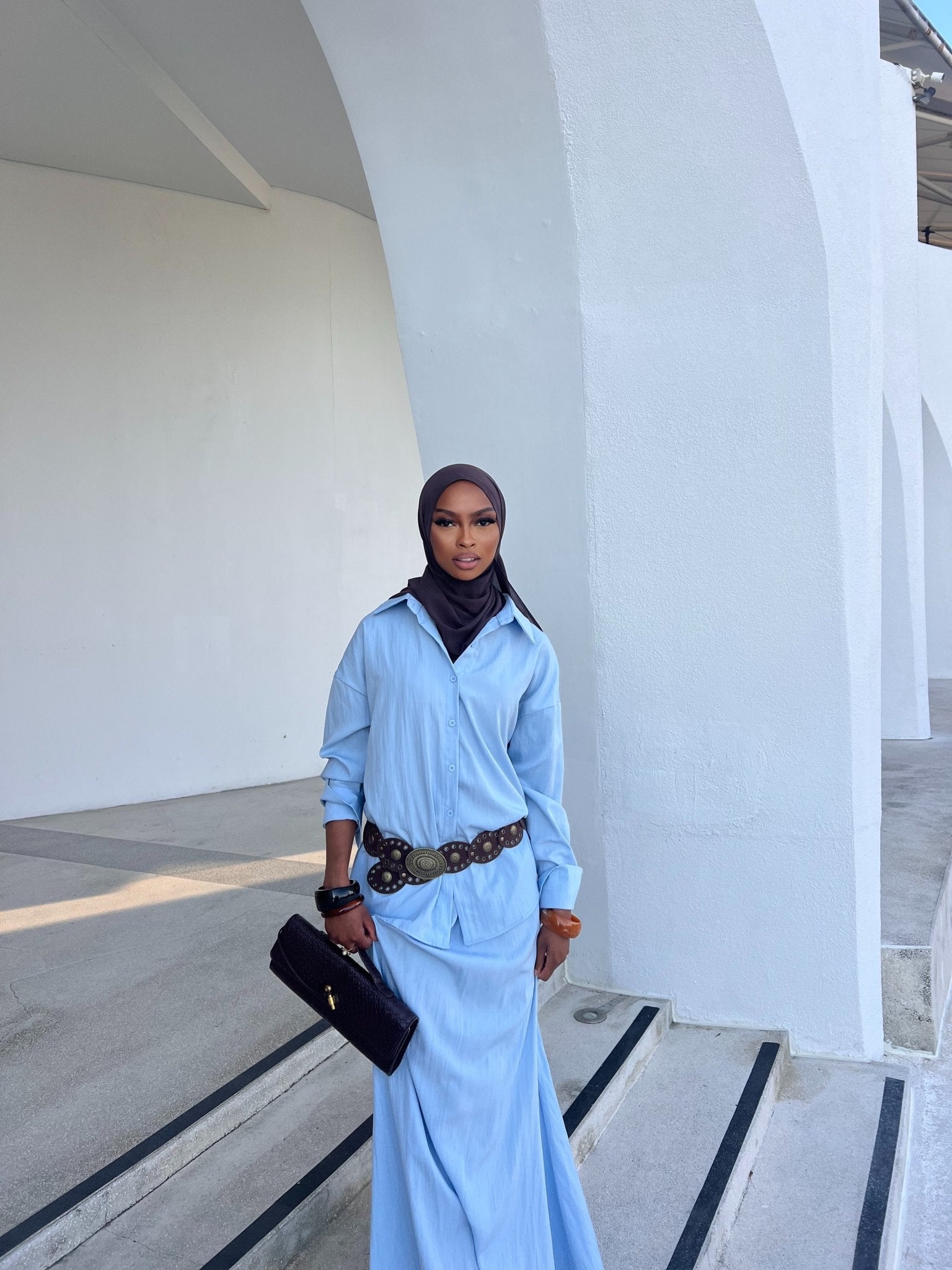 Ensemble Jupe Léonie - Bleu - TAHIRA