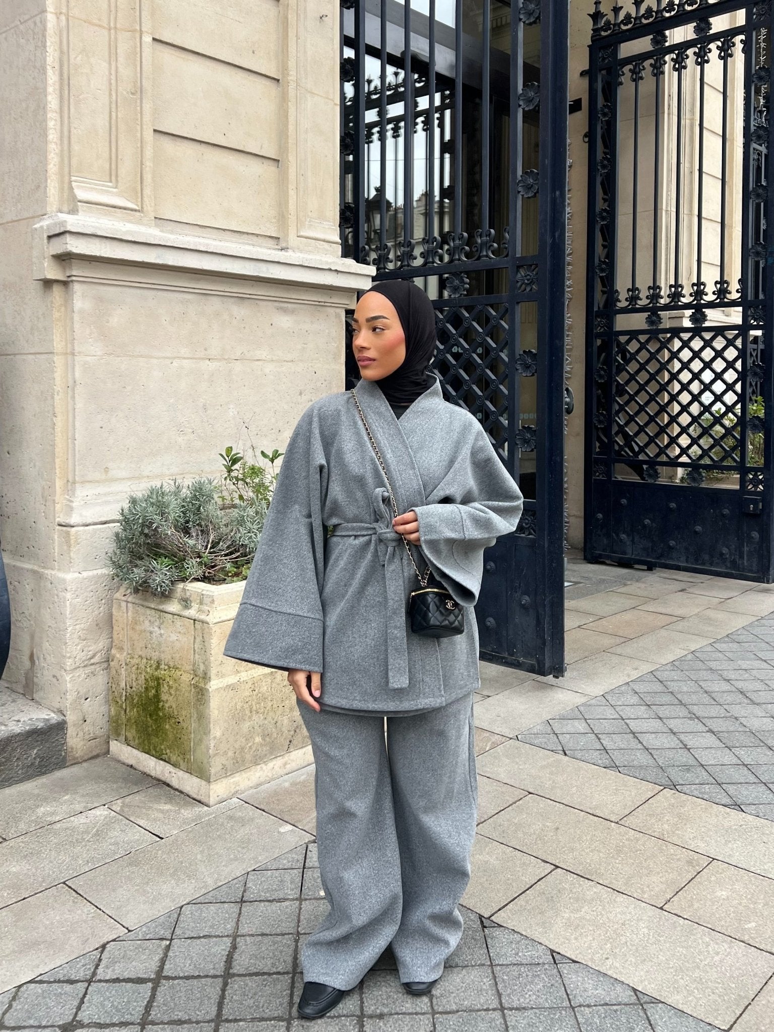 Ensemble Kimono Nova 2 Gris - TAHIRA