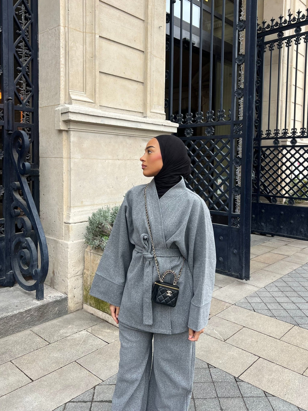 Ensemble Kimono Nova 2 Gris - TAHIRA