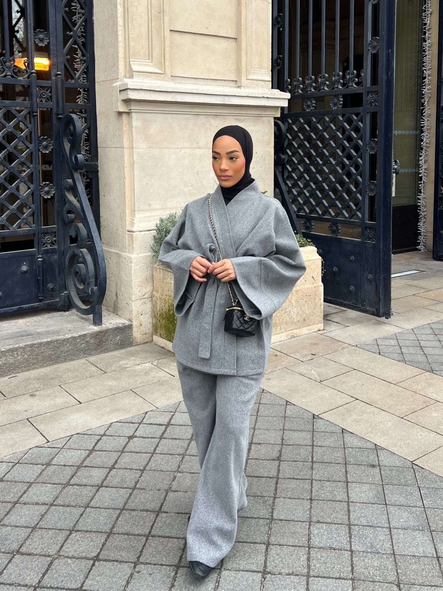 Ensemble Kimono Nova 2 Gris - TAHIRA