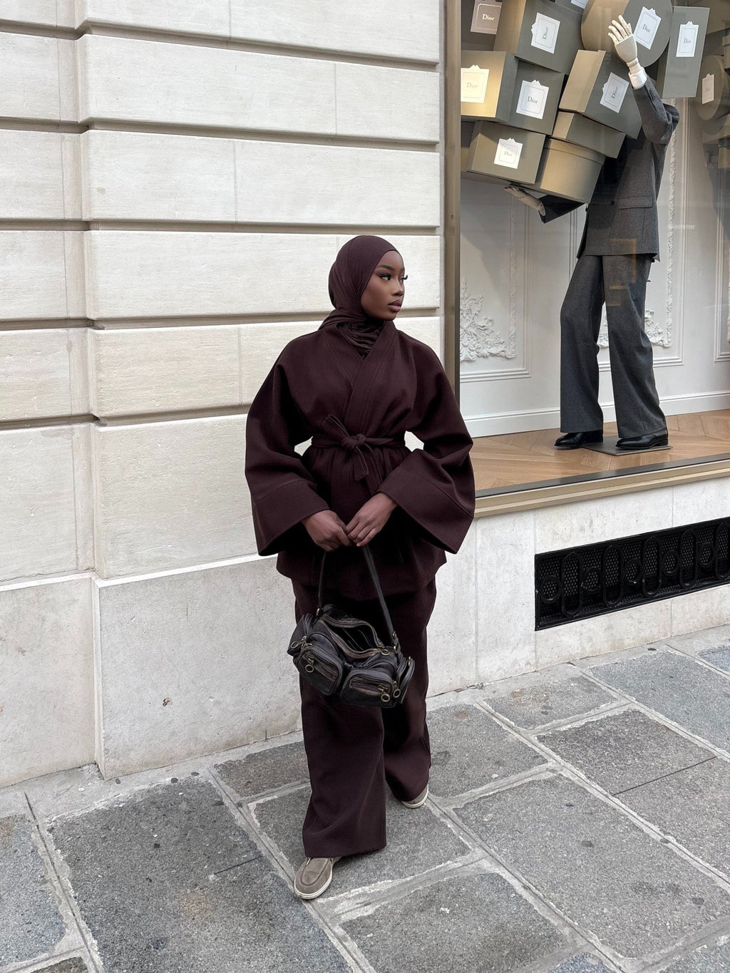 Ensemble Kimono Nova 2 Marron - TAHIRA
