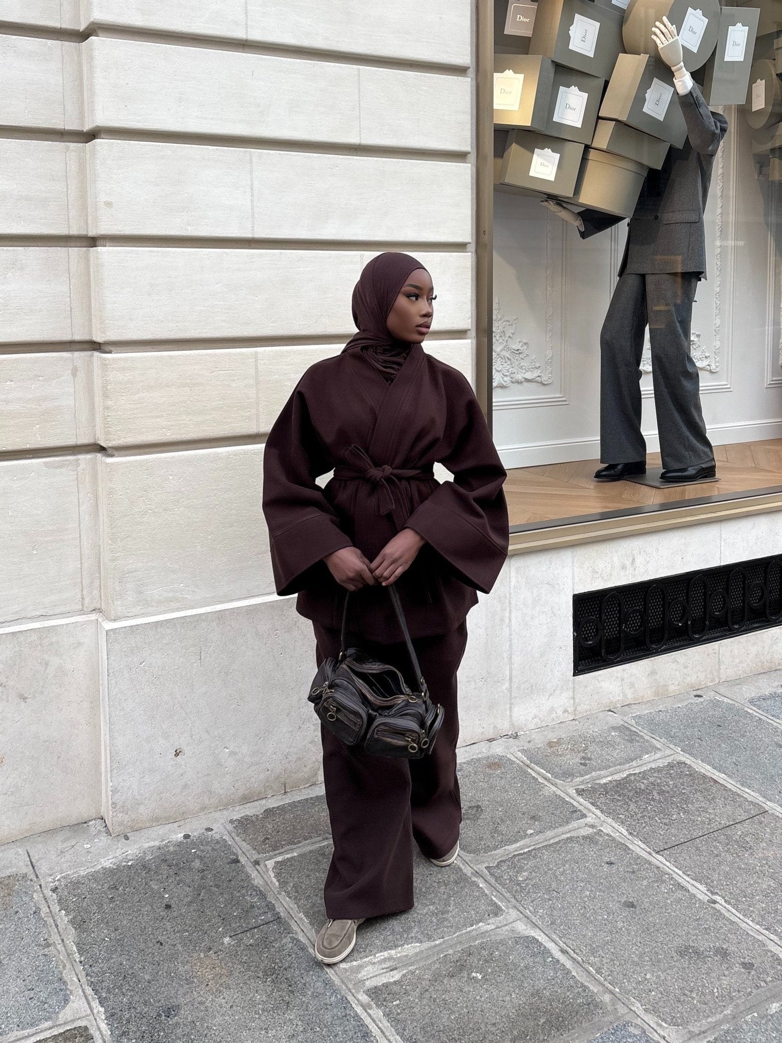 Ensemble Kimono Nova 2 Marron - TAHIRA
