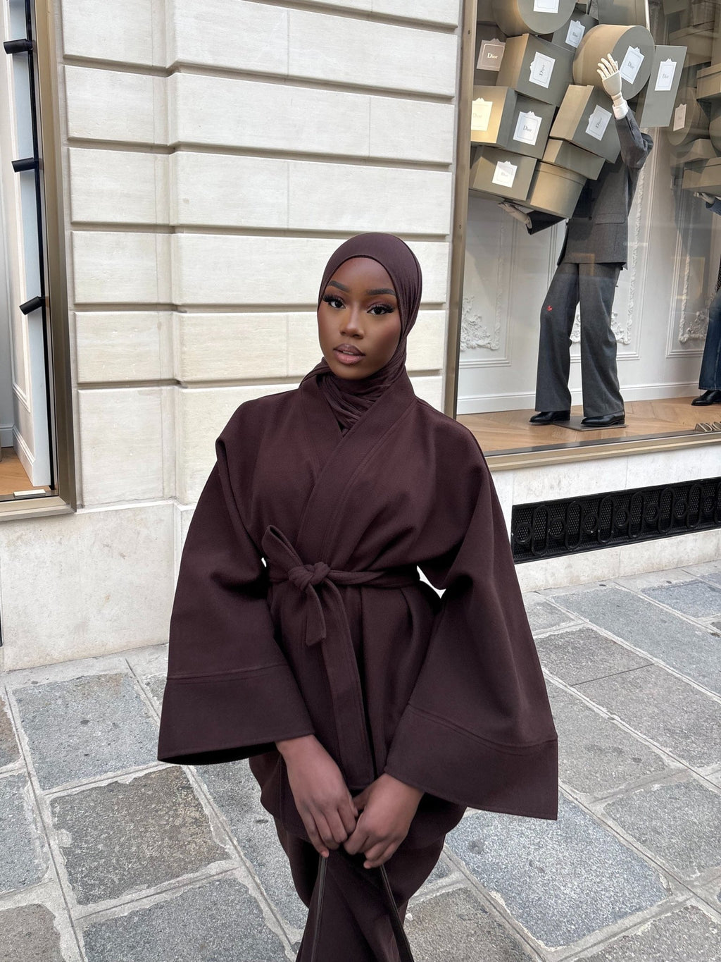Ensemble Kimono Nova 2 Marron - TAHIRA