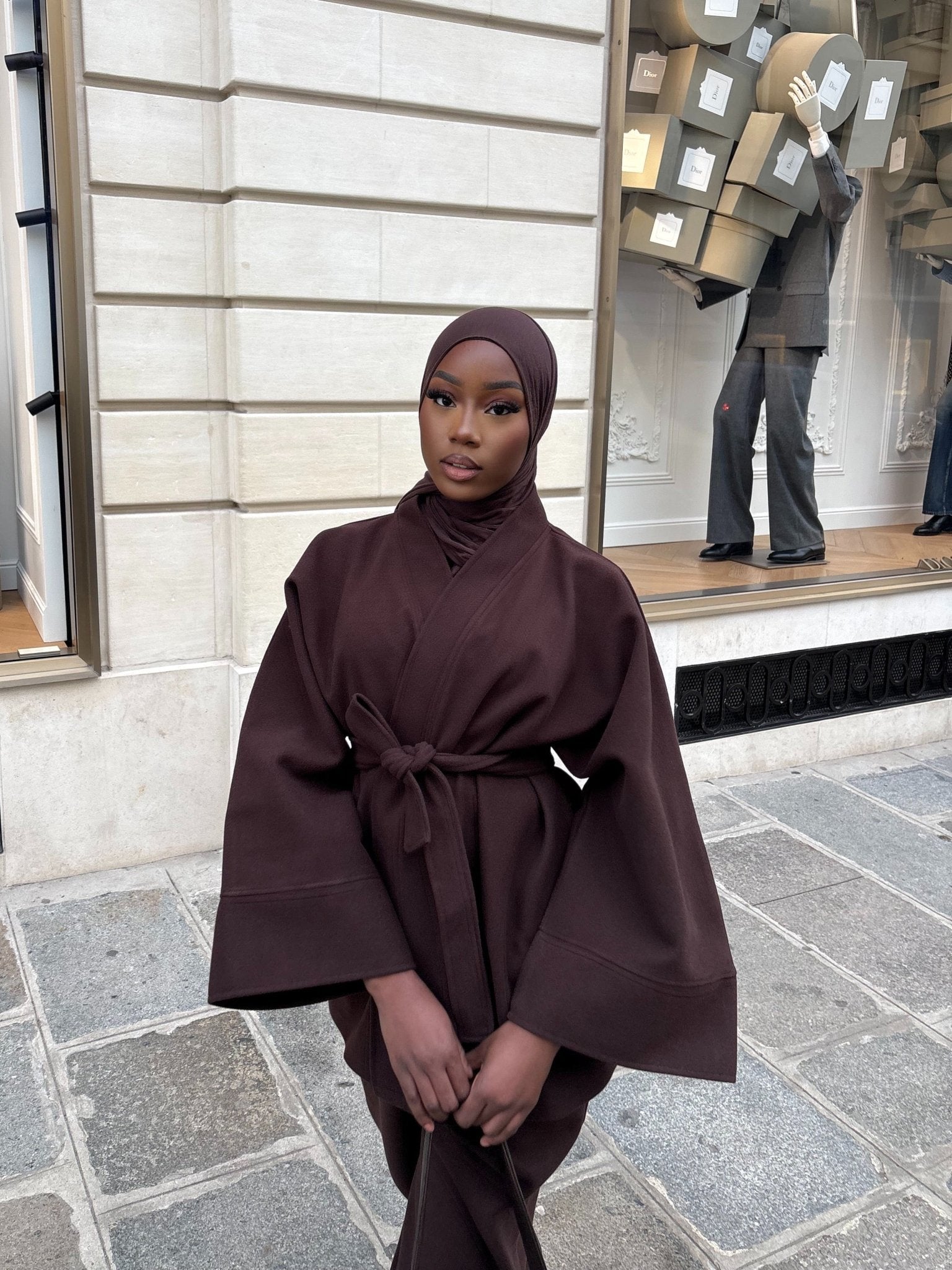 Ensemble Kimono Nova 2 Marron - TAHIRA