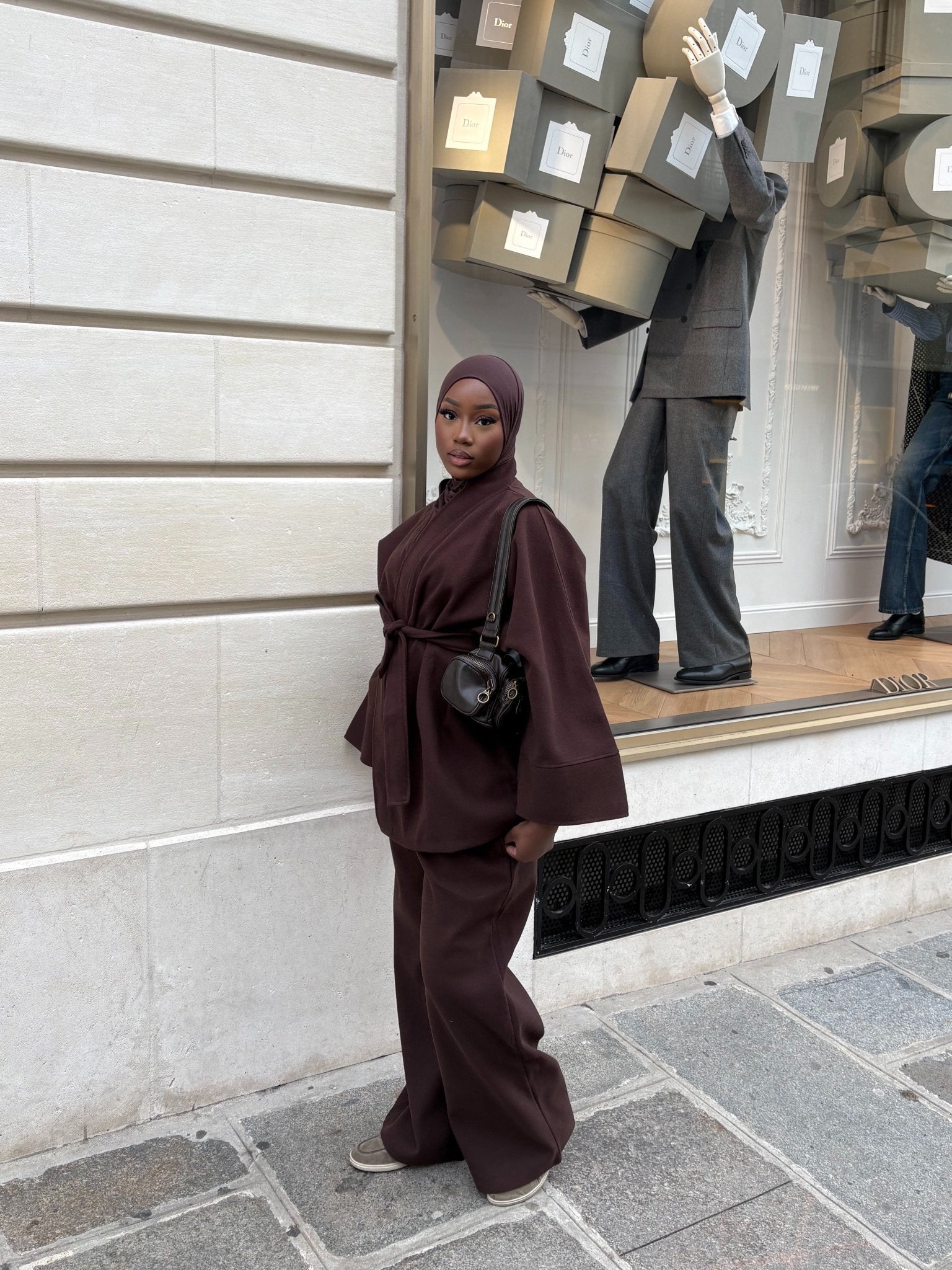 Ensemble Kimono Nova 2 Marron - TAHIRA