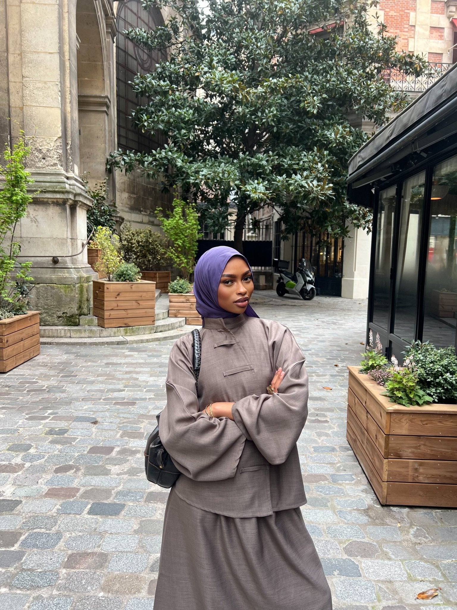 Ensemble Ling Jupe Édition 2 Marron Taupe - TAHIRA