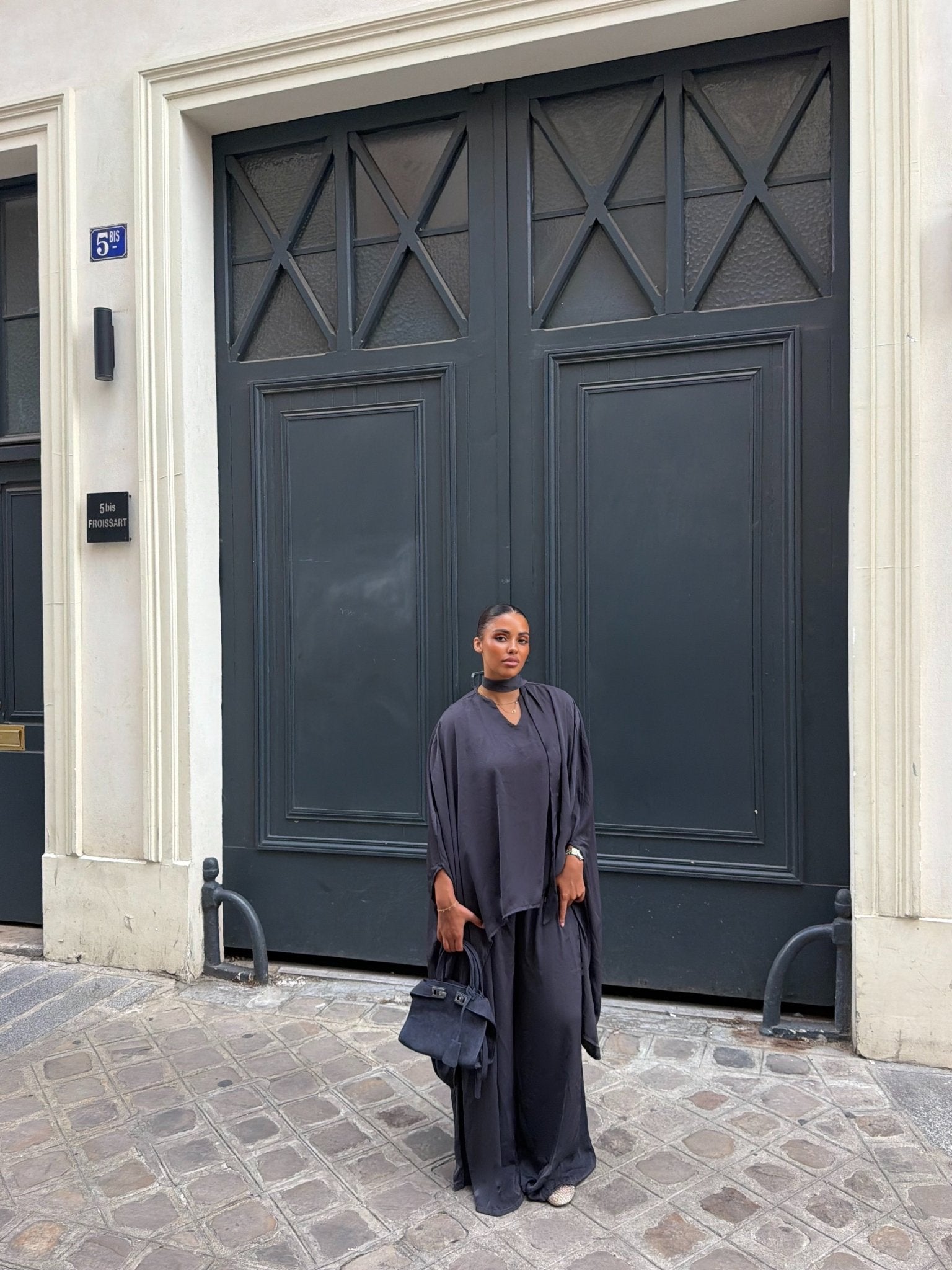 Ensemble Nawel Gris anthracite - TAHIRA