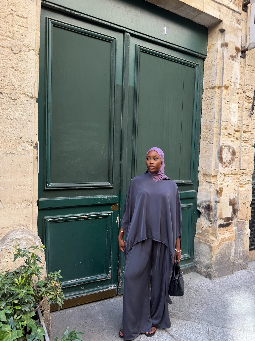 Ensemble Nawel Gris anthracite - TAHIRA
