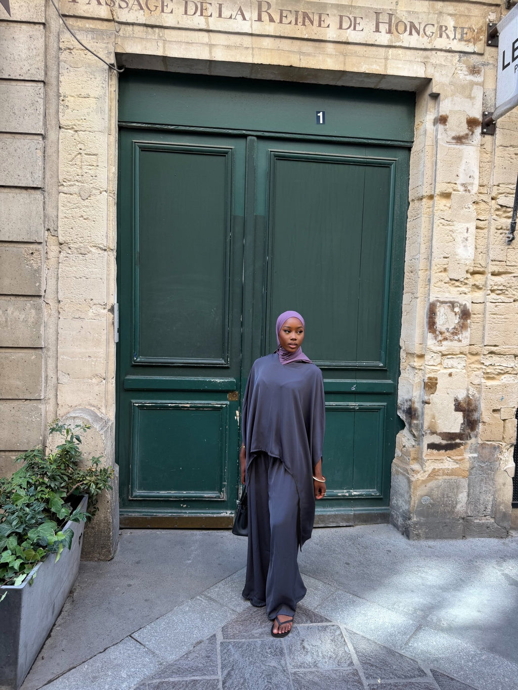 Ensemble Nawel Gris anthracite - TAHIRA