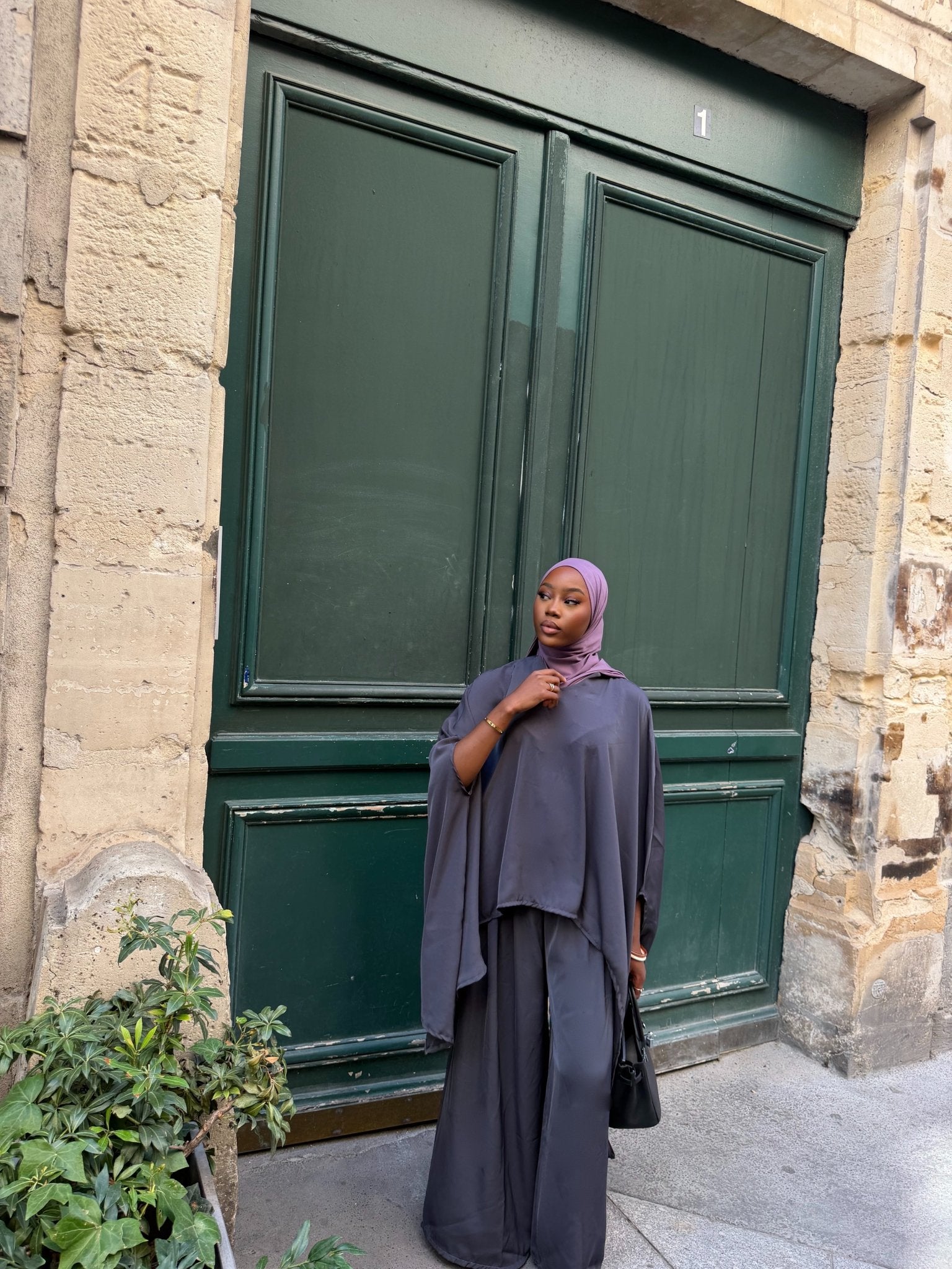 Ensemble Nawel Gris anthracite - TAHIRA