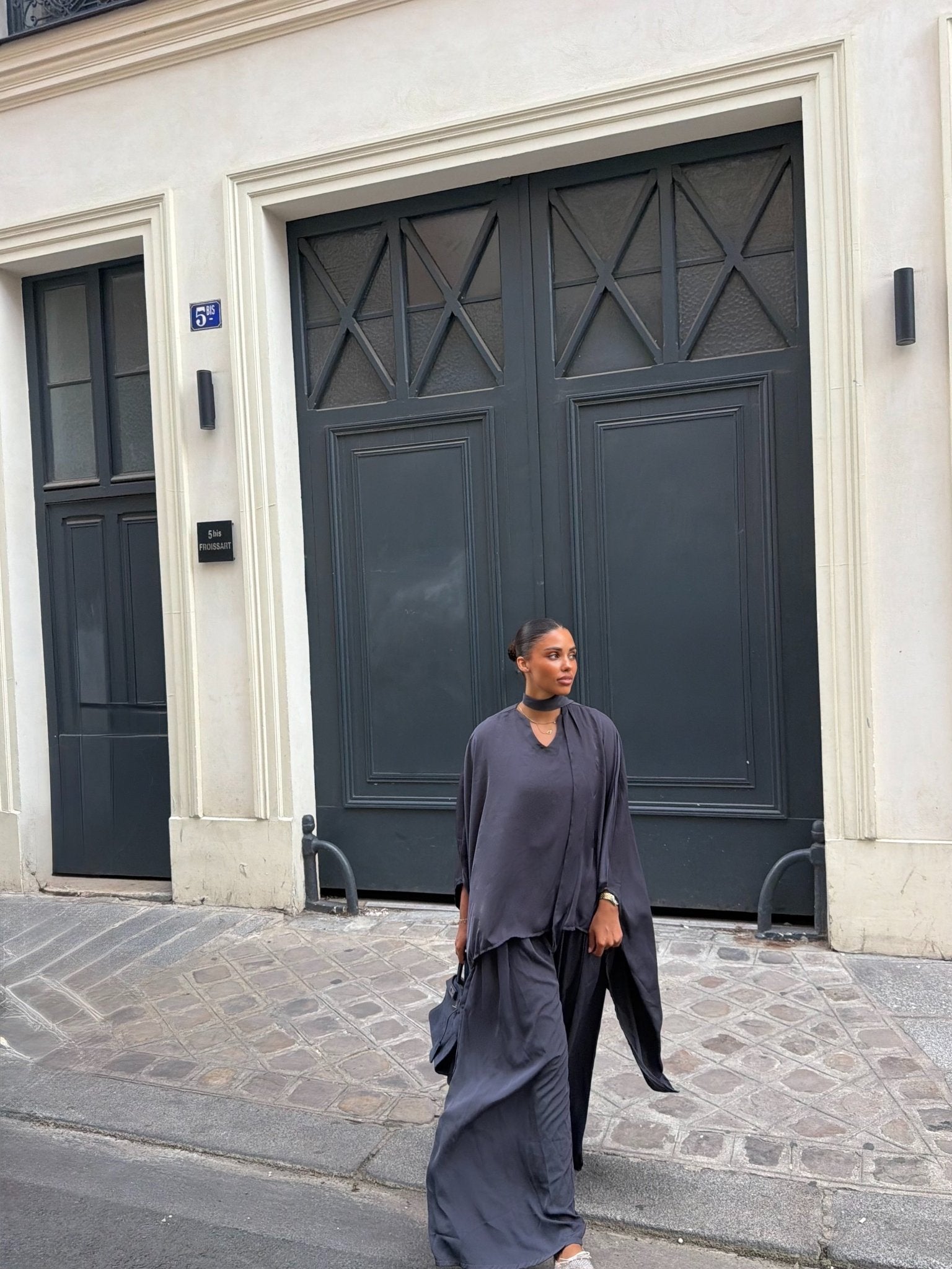 Ensemble Nawel Gris anthracite - TAHIRA