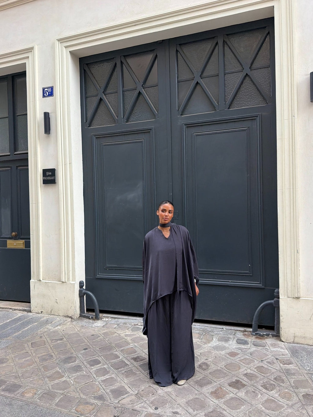 Ensemble Nawel Gris anthracite - TAHIRA