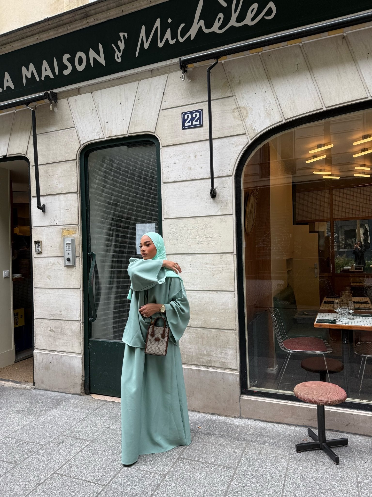 Ensemble Niyya Vieux Bleu Pastel - TAHIRA