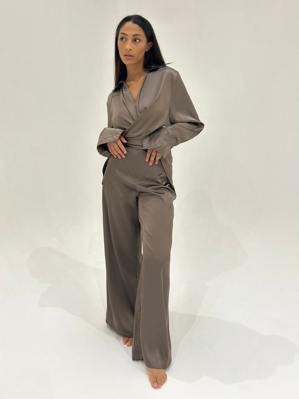 Ensemble Oman Marron Glacé - TAHIRA