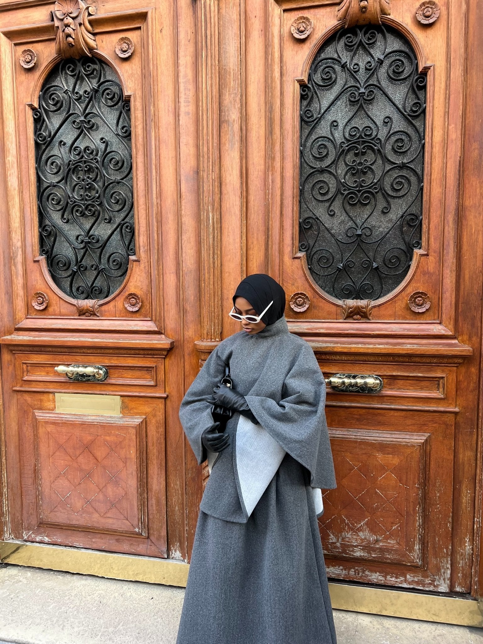 Ensemble Poncho Dana Gris - TAHIRA