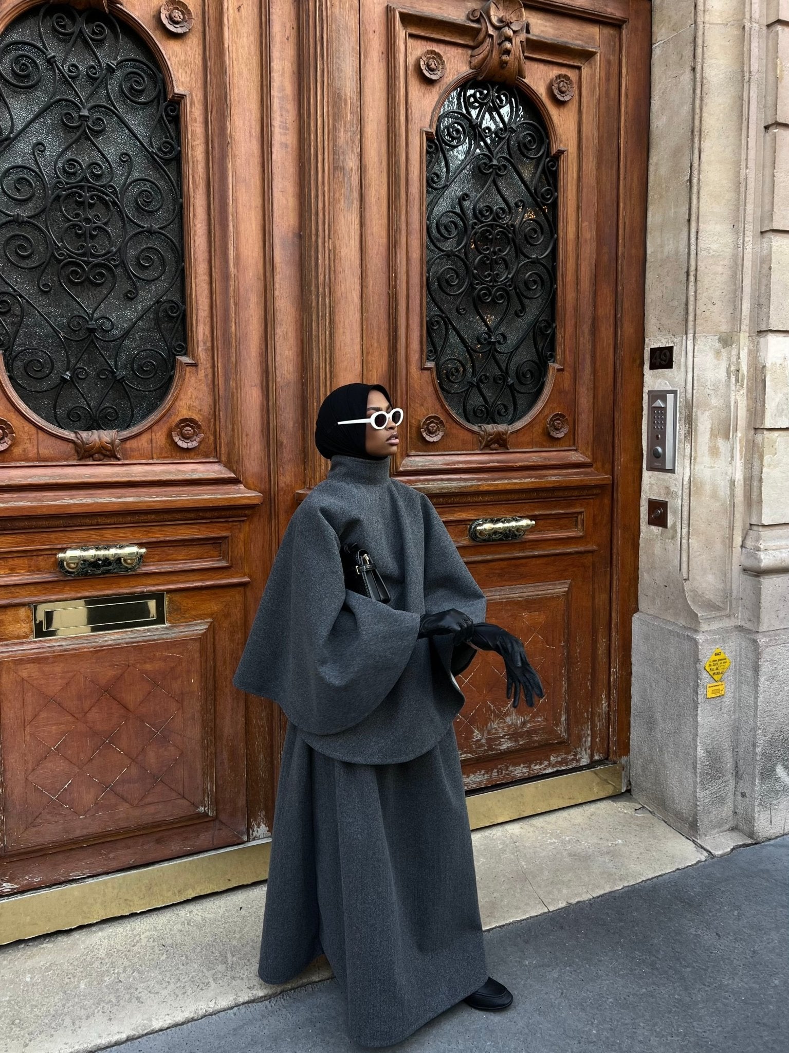 Ensemble Poncho Dana Gris - TAHIRA