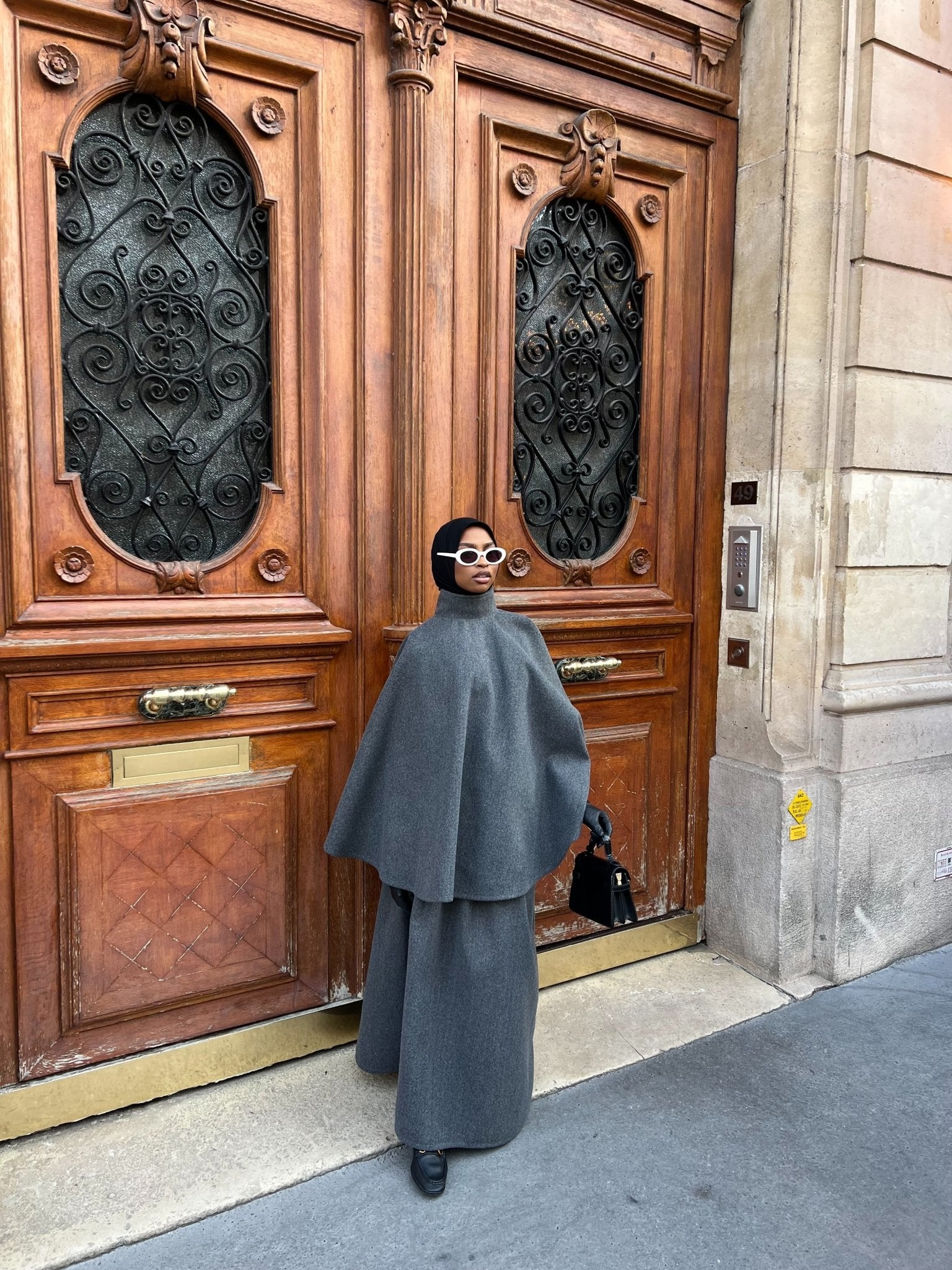Ensemble Poncho Dana Gris - TAHIRA