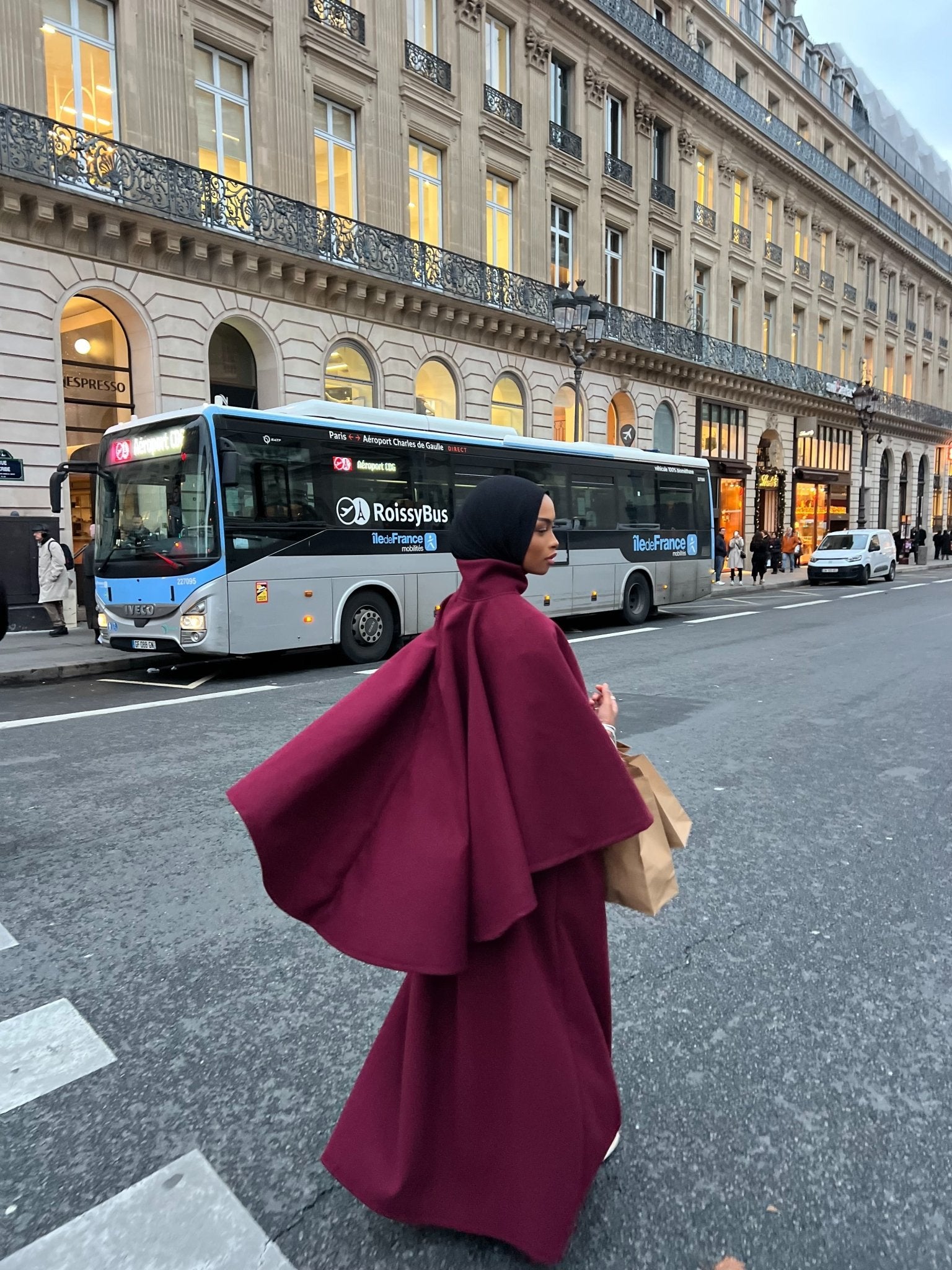 Ensemble Poncho Luna Bordeau - TAHIRA