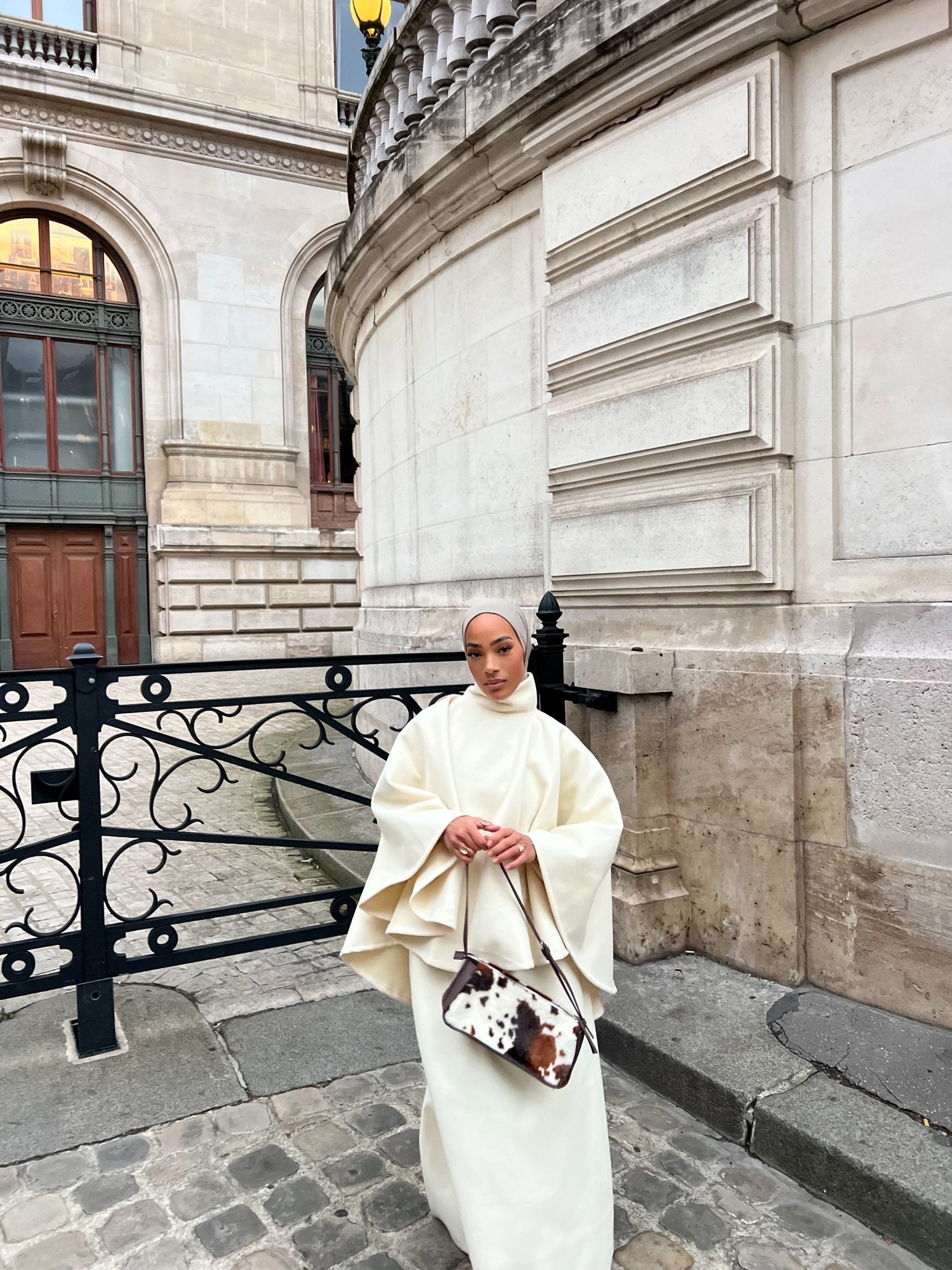 Ensemble Poncho Luna Crème - TAHIRA