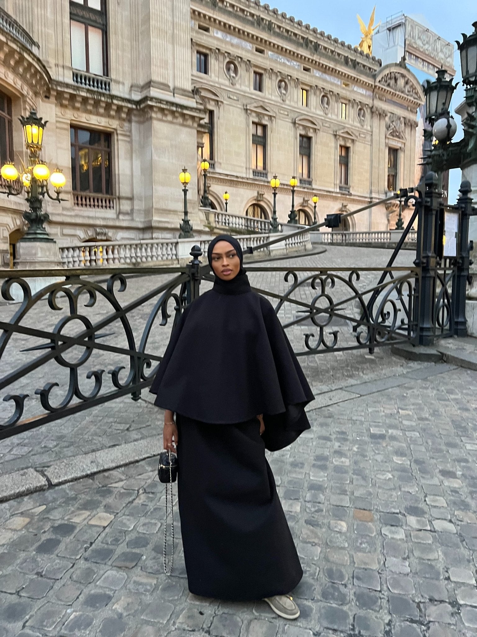 Ensemble Poncho Luna Noir - TAHIRA