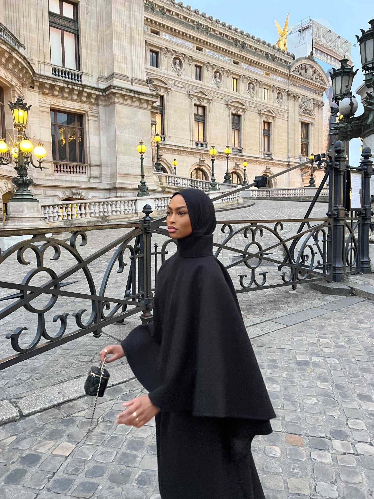 Ensemble Poncho Luna Noir - TAHIRA