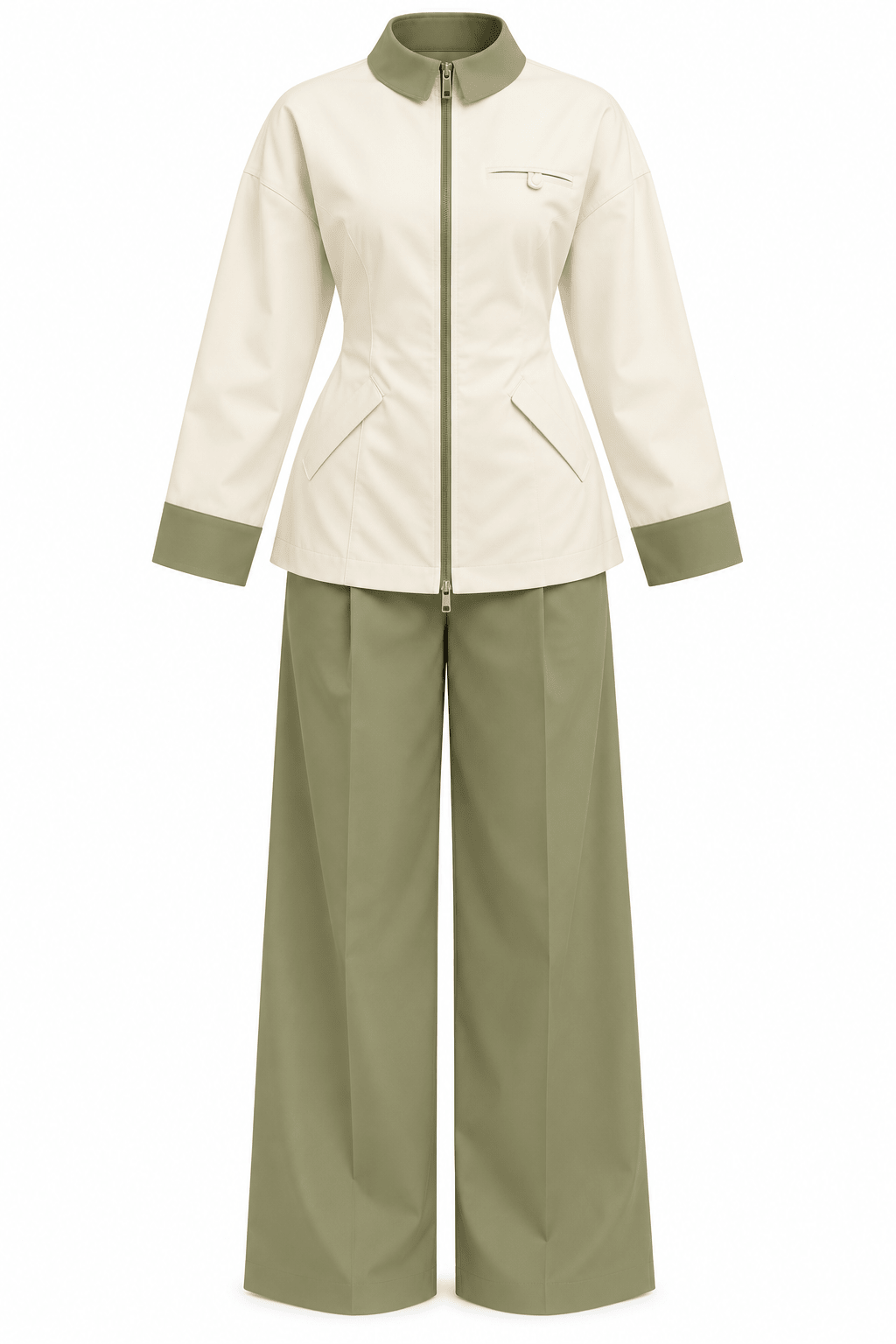 Ensemble Rania - Beige-Kaki - TAHIRA