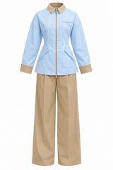 Ensemble Rania - Bleu Ciel-Camel