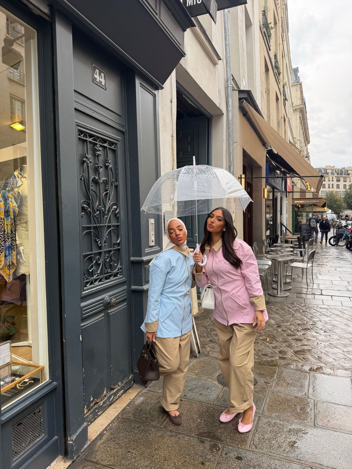 Ensemble Rania - Bleu Ciel-Camel - TAHIRA
