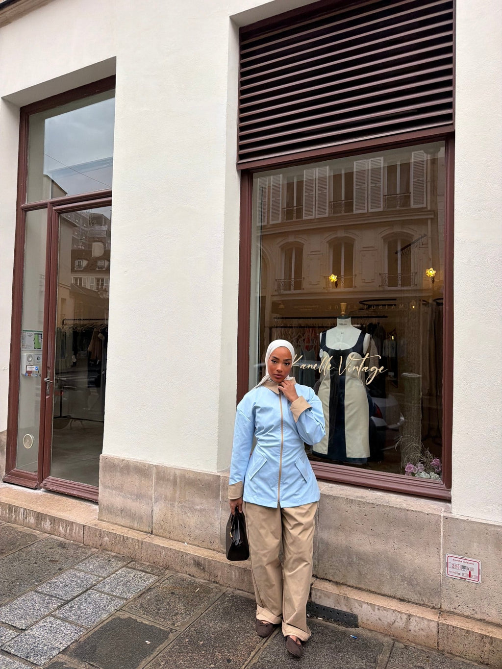 Ensemble Rania - Bleu Ciel-Camel - TAHIRA