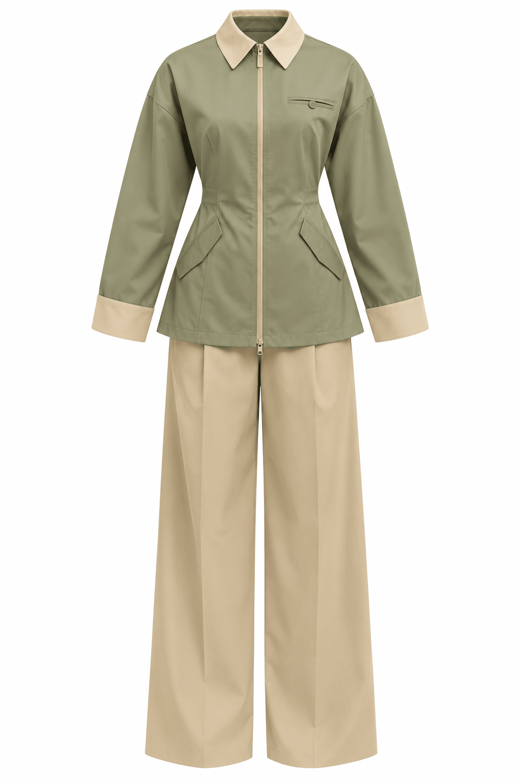 Ensemble Rania - Kaki-Camel - TAHIRA