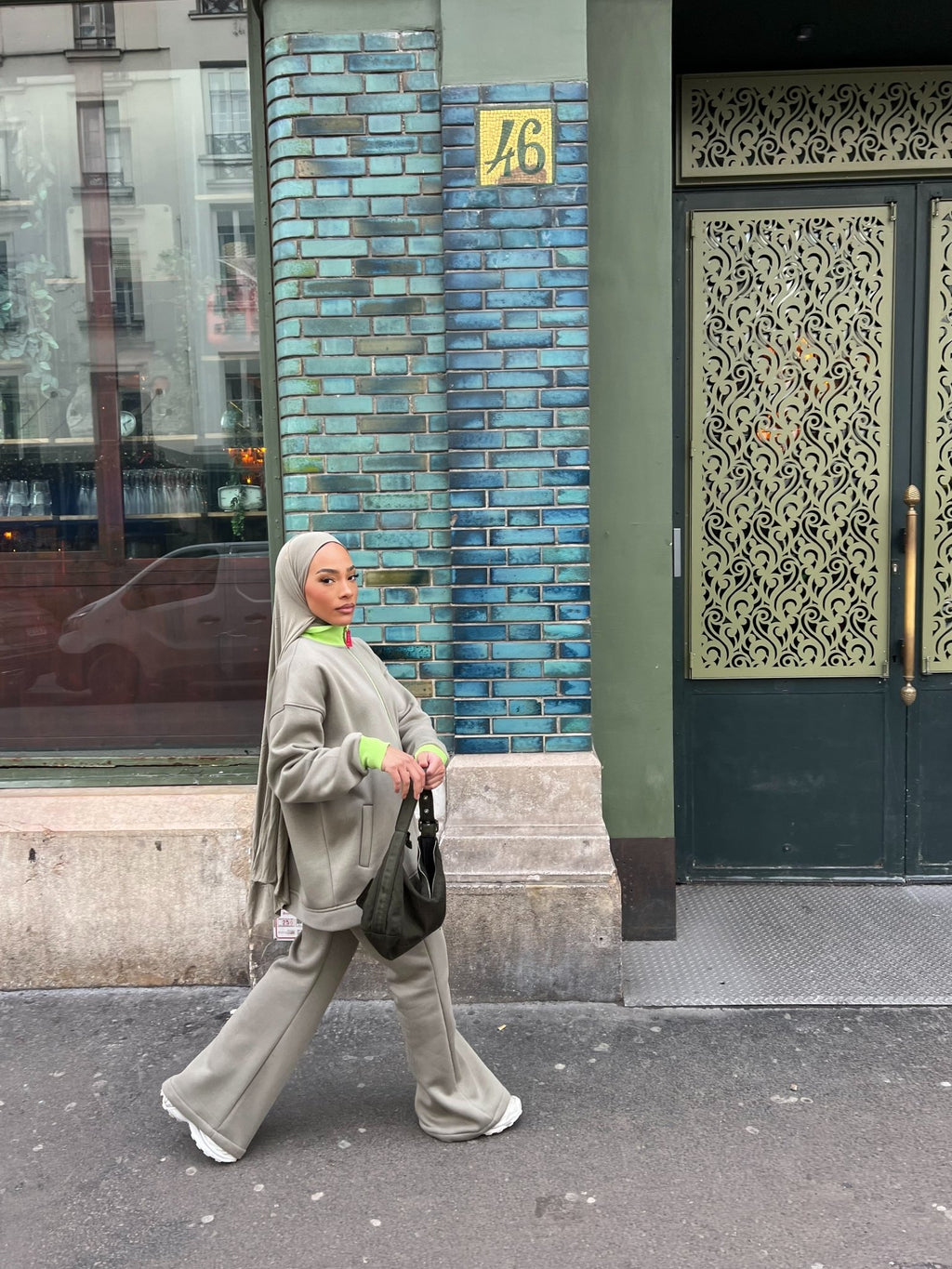 Ensemble Vichy Kaki - TAHIRA