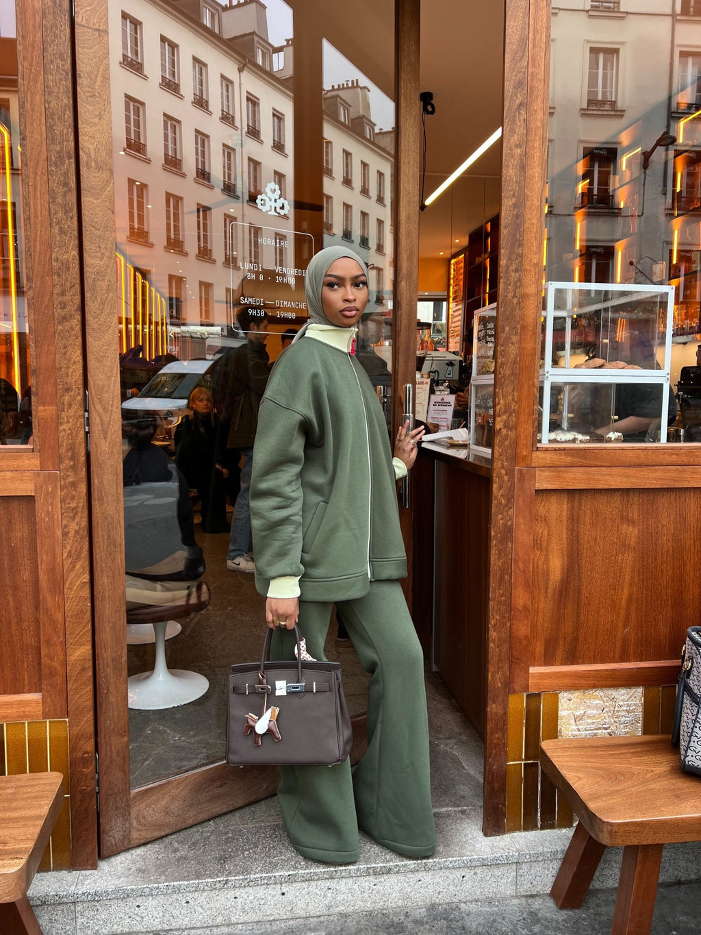 Ensemble Vichy Vert Émeraude - TAHIRA