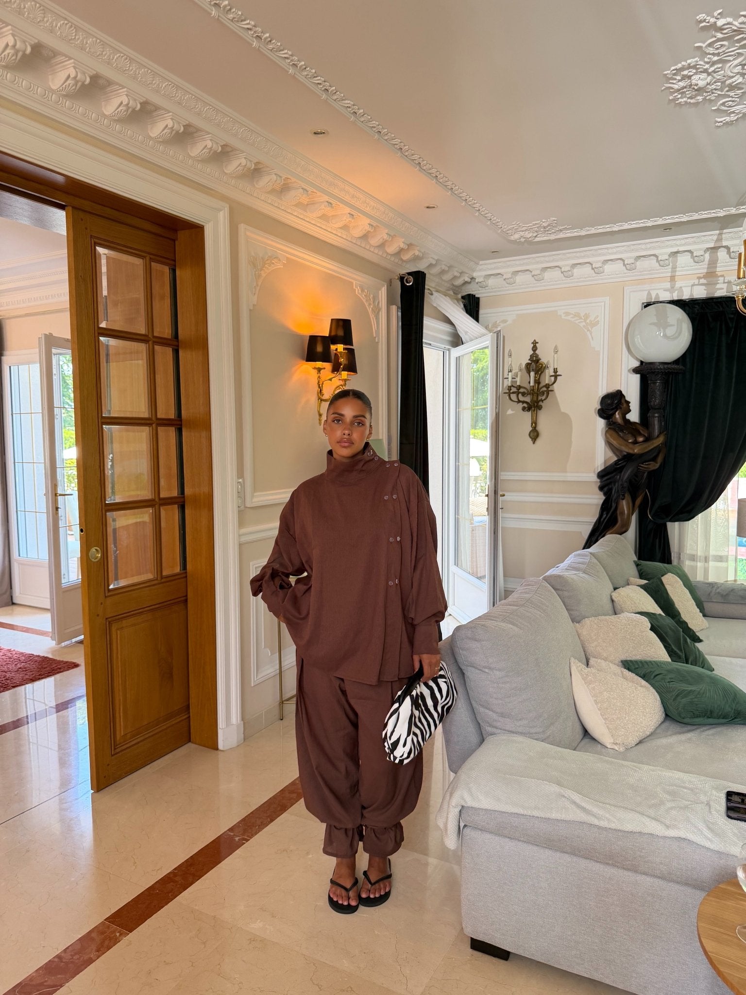 Ensemble Zayna V2 Camel foncé - TAHIRA