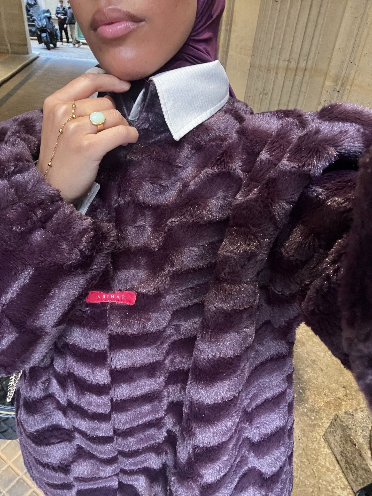 Fourrure à Enfiler Anastasia Purple - TAHIRA