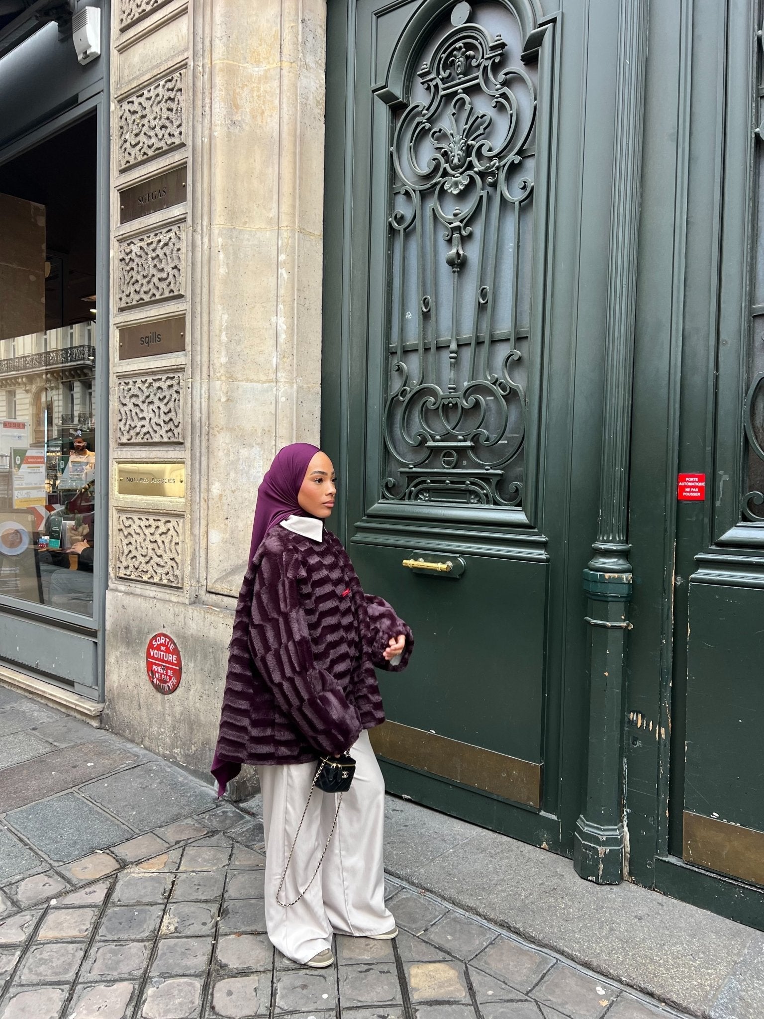Fourrure à Enfiler Anastasia Purple - TAHIRA