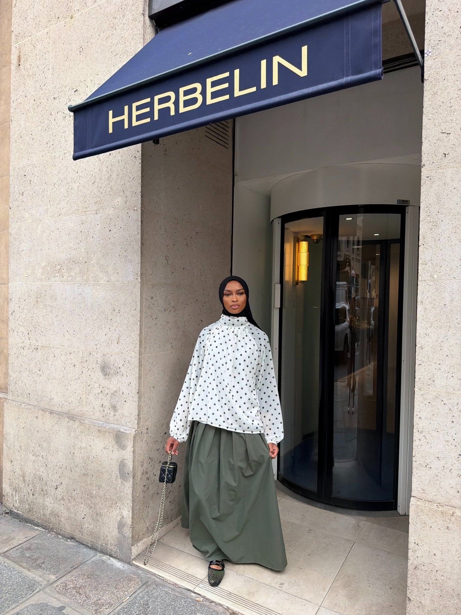 Haut Colette Blanc (Pois Noirs) - TAHIRA