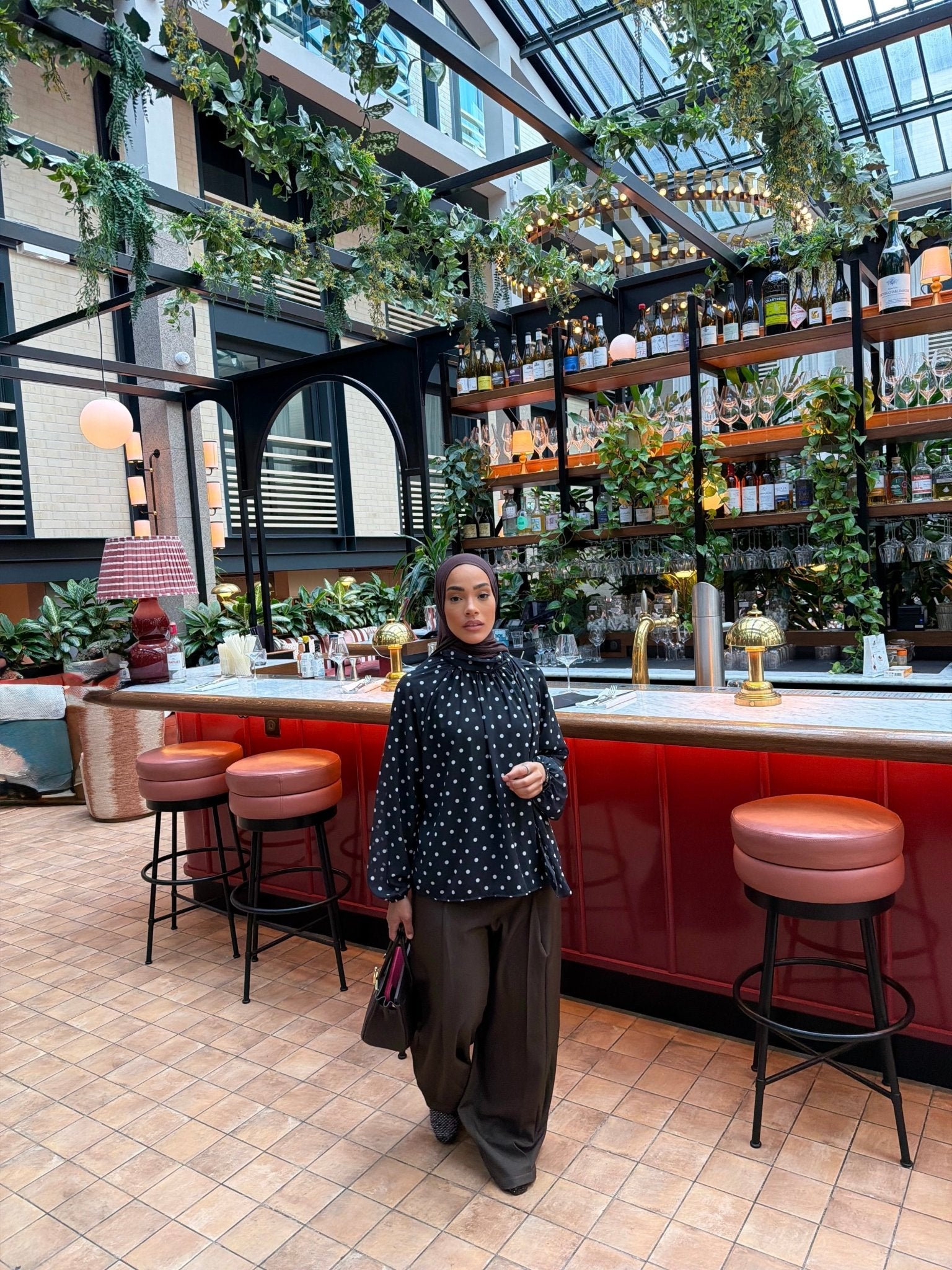 Haut Colette Noir (Pois Blancs) - TAHIRA