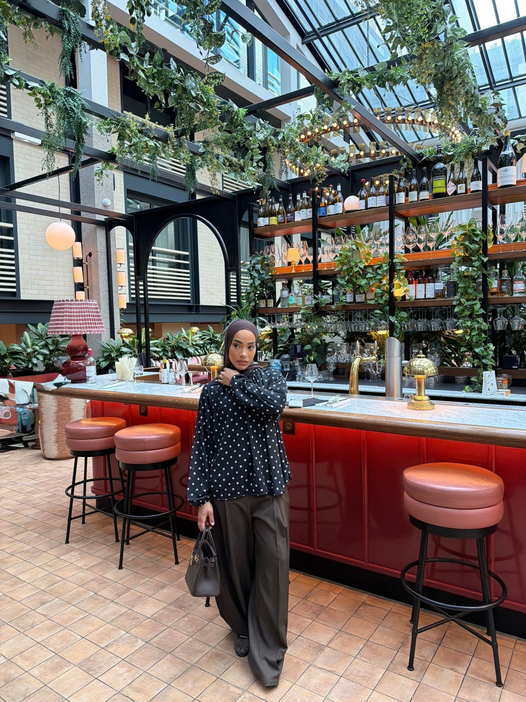 Haut Colette Noir (Pois Blancs) - TAHIRA