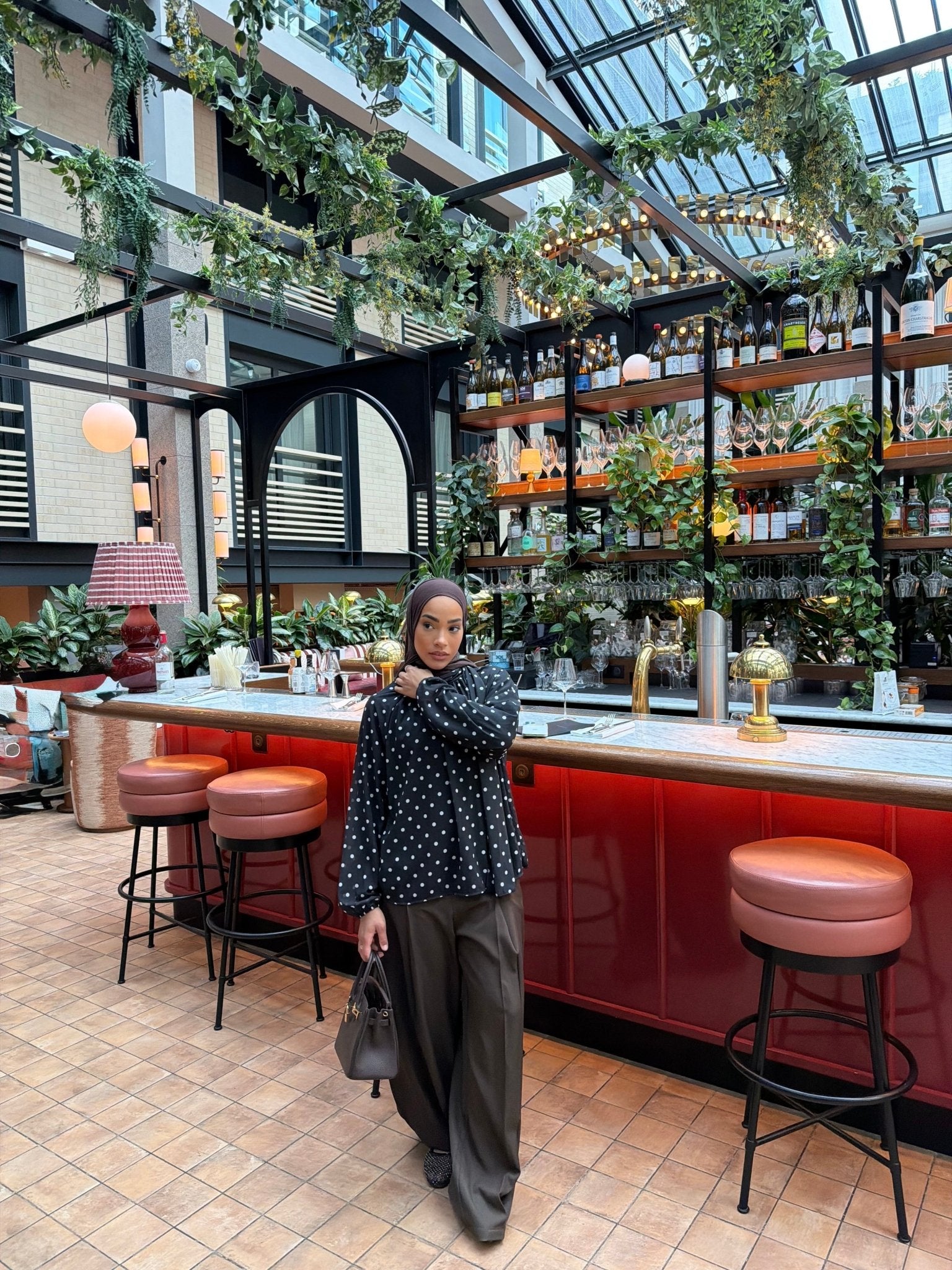 Haut Colette Noir (Pois Blancs) - TAHIRA