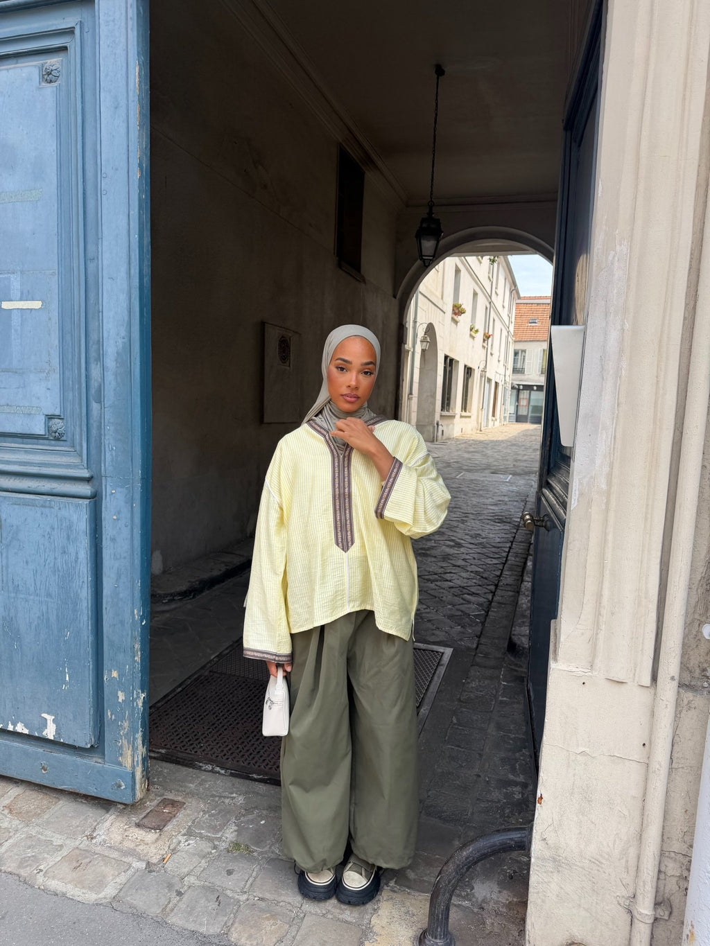 Haut Marrakech Rayé Jaune - TAHIRA