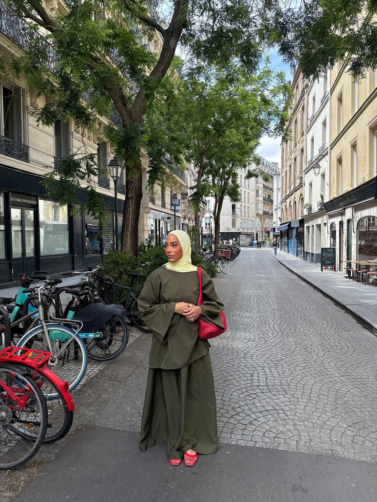 Hijab Jersey Premium Scuba ( Jaune Fluo ) - TAHIRA