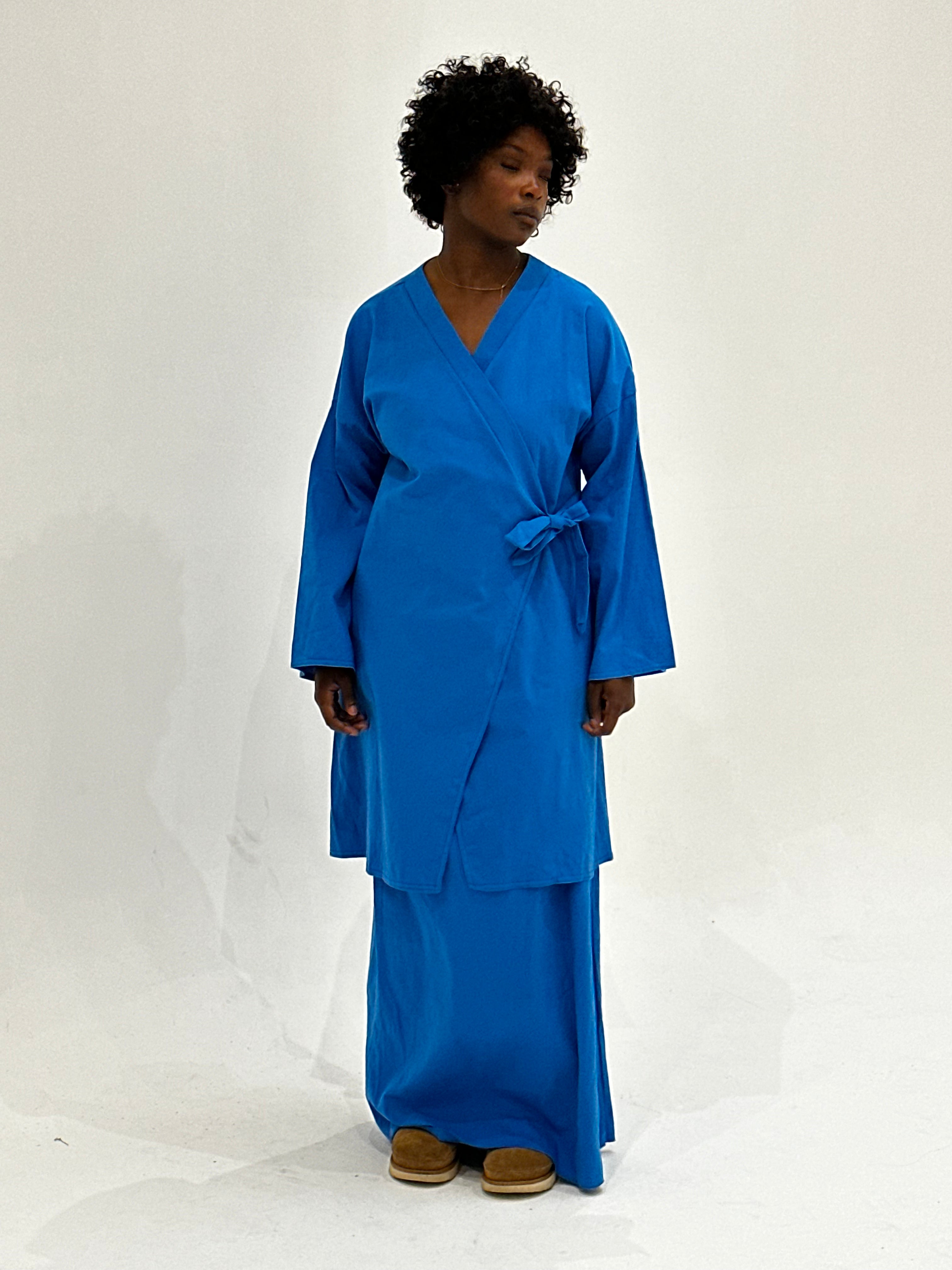Royal Blue Anglophone Skirt Set