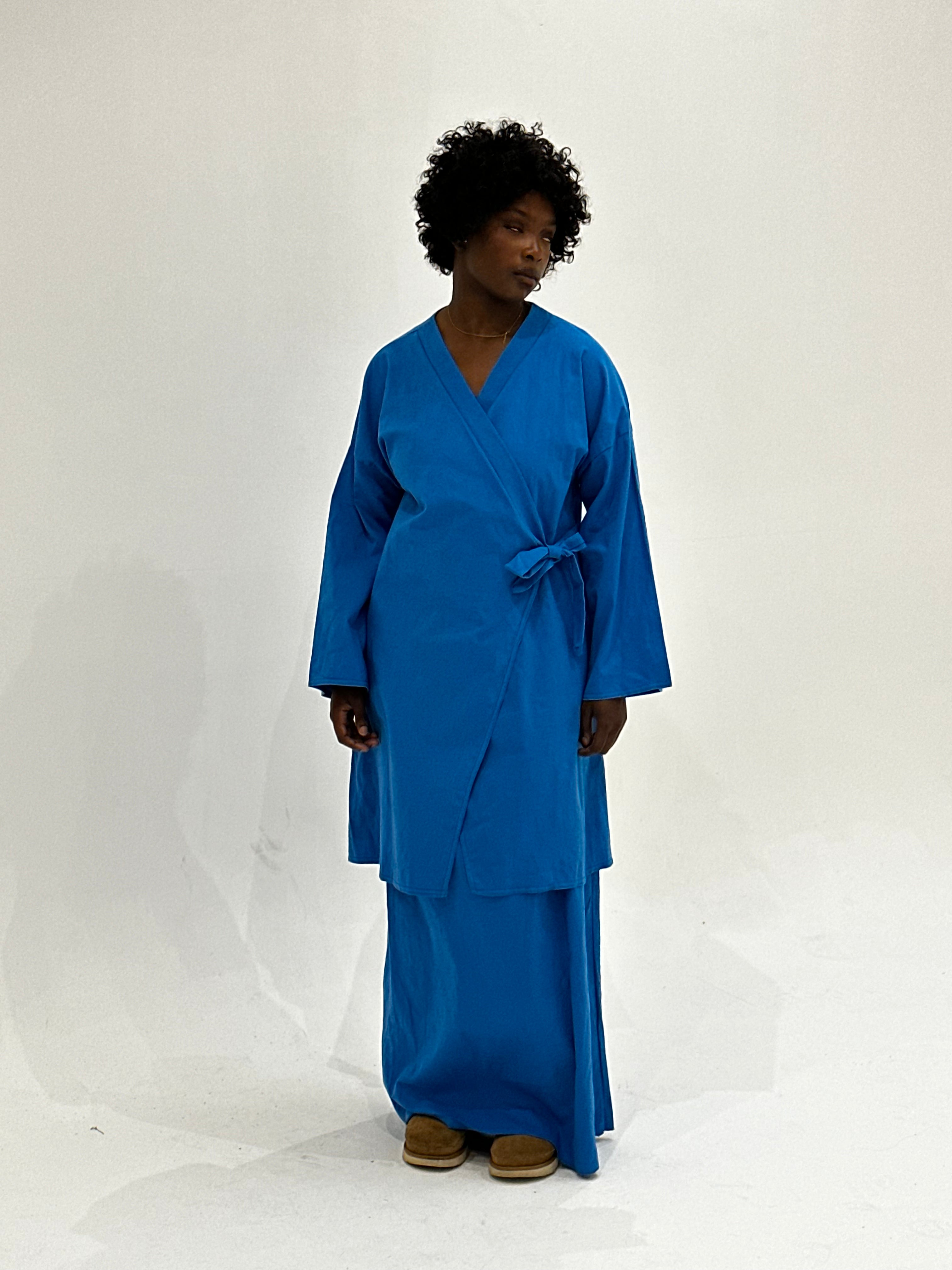 Royal Blue Anglophone Skirt Set