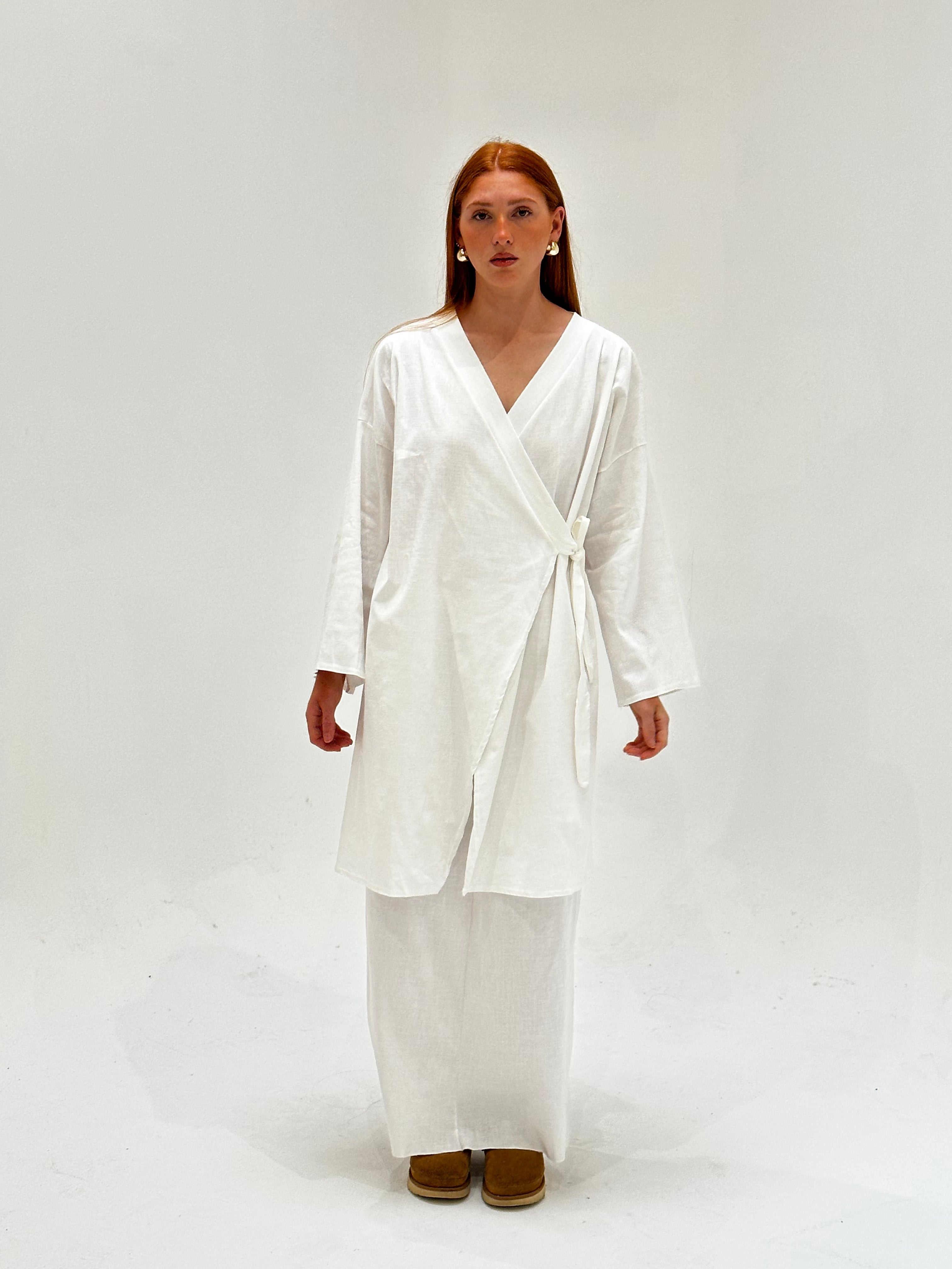 White Anglophone Skirt Set
