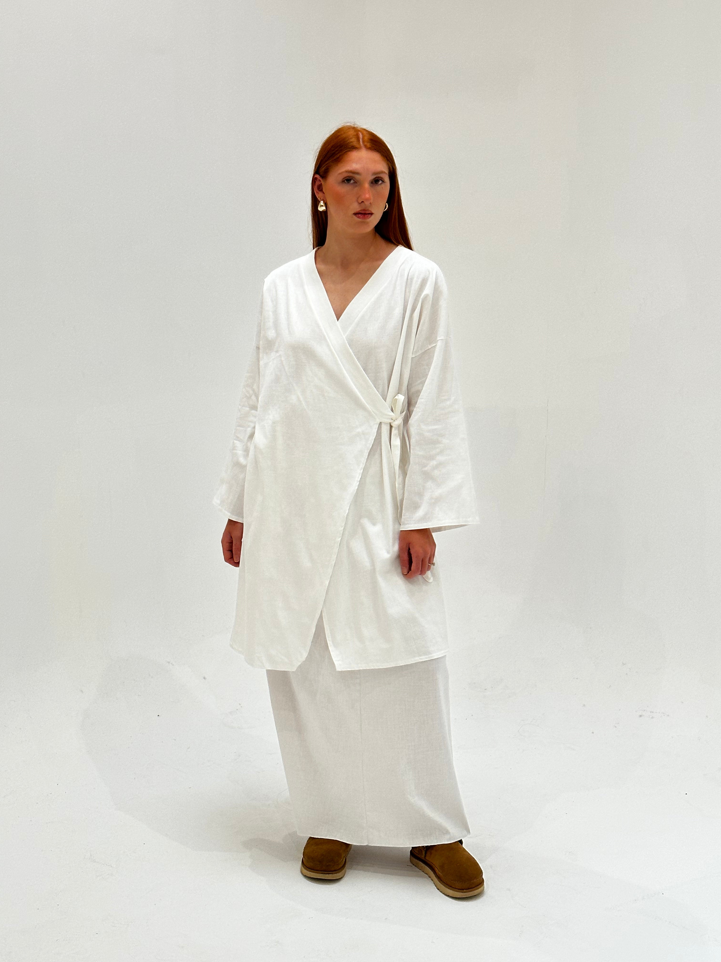 White Anglophone Skirt Set