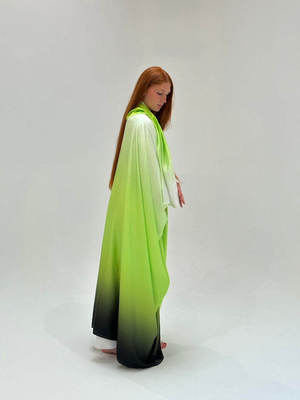 Abaya +Hijab Rainbow Gelb Grün
