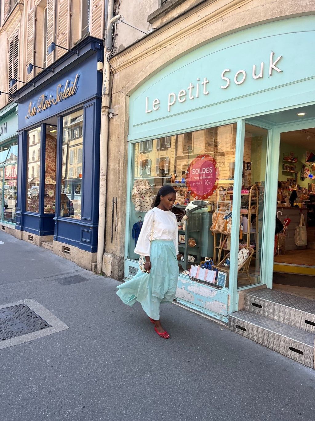 Jupe Basic Monica Bleu Ciel - TAHIRA